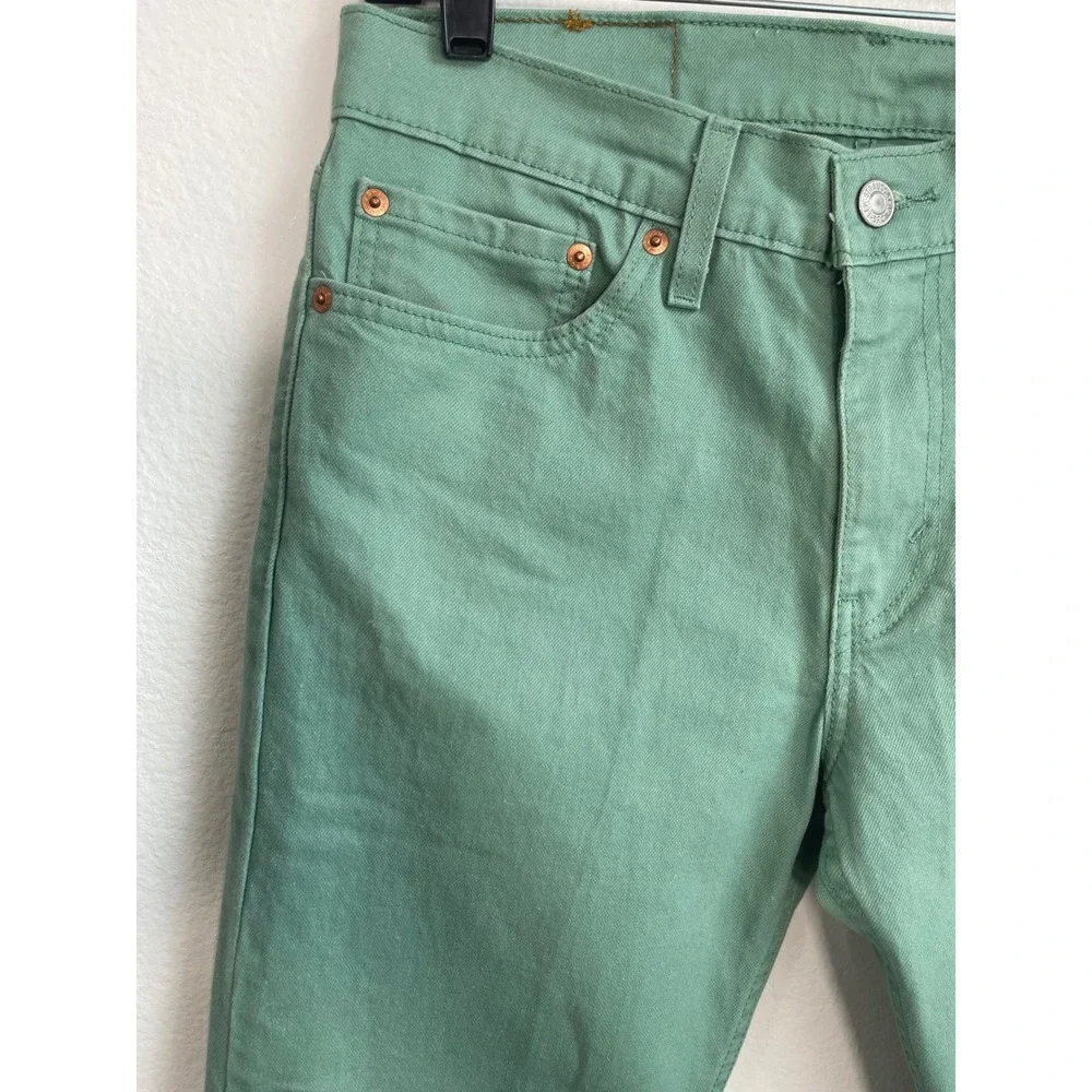 Levis 511 Slim Fit Pants Mens 31x30 Mint Green Twill Chino Jeans 04511-5120